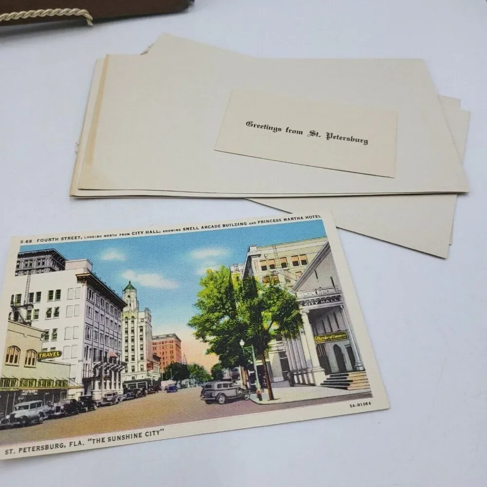 Vintage Correspondence Secretary Paper Postcards Souvenir Florida St Petersburg